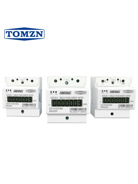 100A 110V 220V 50-60HZ LCD Single phase 2 wire 3 wire Din-rail kWh watt hour energy meter for America - TOMZN