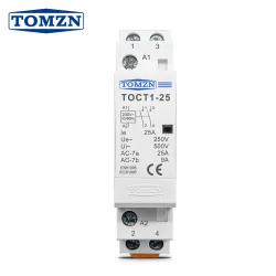1PCS TOCT1 2P 20A 220V/230V 50/60Hz Din Rail Household AC Modular Contactor 2NO - TOMZN