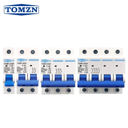 TOMZN AC MCB TOB1-63H C curve 230/400V~ 50HZ/60HZ Mini Circuit breaker 1P 2P 3P 4P 3A 6A 10A 16A 20A 25A 32A 40A 50A 63A - TOMZN