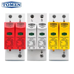 TOMZN AC SPD 2P House Surge Protector protection Protective Low-voltage Arrester Device 10-20kA 20-40kA 30-60kA 275V 385V 420V - TOMZN