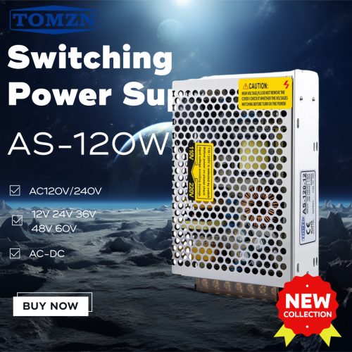 TOMZN AS-120W 12V 24V Switching Power Supply AC 110V-220V Wide Input Overload/Short Circuit/Over Voltage Protection for LED - TOMZN