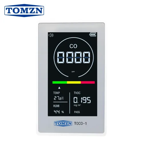 TOMZN CO Detector Temperature Humidity TVOC Carbon Monoxide volatile organic compound TFT Type-C Indoor Travel Test Home Safety - TOMZN