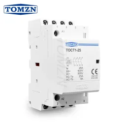 TOMZN Contactor Control Circuit AC/DC 25A 4NC 4NO 2NO2NC 24V 110V 220V 50/60Hz Din Rail Modular Contactor Changeover Switch - TOMZN