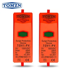 TOMZN DC 500V 600V 800V 1000V 20-40kA Replaceable replacement cartridge inserts for DC OBO SPD - TOMZN