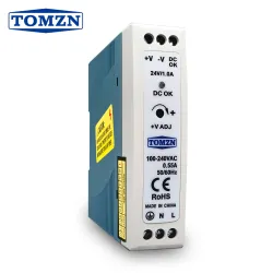 TOMZN DIN RAIL 20W AC-DC SMPS Single Output Switching power supply input 110V 220V output 5V 12V 15V 24V 36V 48V adjustable - TOMZN