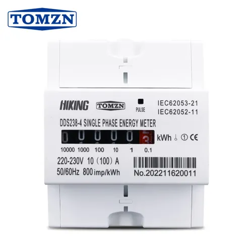 TOMZN Din Rail 220-230VAC 60A 100A Single Phase Energy Meter kWh Monitoring 5+1 Mechanical Count Display 50/60Hz 800/1600imp/kwh - TOMZN