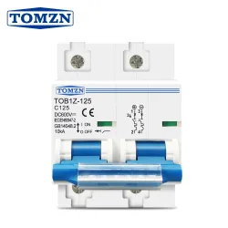 2P 125A 100A 80A DC MCB 600V Circuit breaker FOR PV System C curve Battery Main Switch - TOMZN