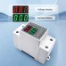 TOMZN Din Rail 230V Adjustable Over and Under Voltage Protective Device Protector Relay Monitor Current Limit 63A - TOMZN