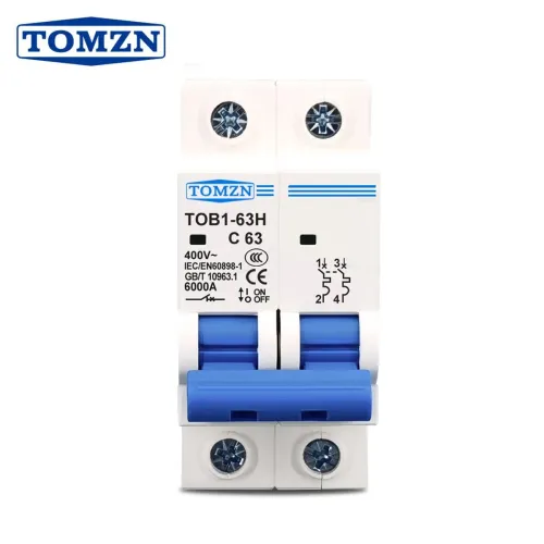 2P 25A 400V~ 50HZ/60HZ Circuit breaker AC MCB safety breaker C type - TOMZN
