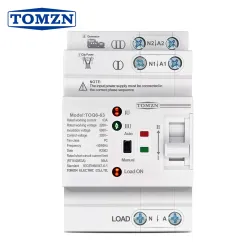 TOMZN Din Rail ATS L N 220V Small Dual Power Automatic Transfer Electrical Selector Switches Uninterrupted 2P 63A TOQ6 - TOMZN