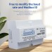 TOMZN Din Rail DTS238-7L3 RS485 Three Circuit Single Phase Energy Meter 80A 85-300V 50/60Hz kWh Watt Hour LCD Modbus-RTU Class1 - TOMZN