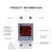 TOMZN Din Rail Dual Display Adjustable Over Under Voltage Current Protective Device Protector Relay 40A 63A 80A 100A 220V 230V - TOMZN