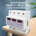 100A 3 phase 3P+N Din rail phase selector Voltmeter with adjustable Over and Under Voltage protection Monitor Relays Protector - TOMZN