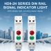 TOMZN DIN Rail HD9-2H 230V AC/DC LED 1P 18mm Signal Indicator Light Red And Green For Household - TOMZN