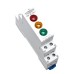 TOMZN DIN Rail HD9-3H 230V AC/DC LED 1P 18mm Three Circuit Signal Indicator Light Red Yellow Green For Household - TOMZN