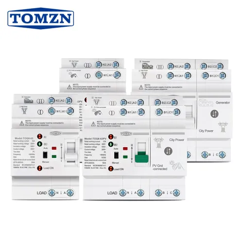 TOMZN Din Rail small PV ATS 2P4P 63A 230V Dual Power Automatic Transfer Electrical Selector Switch Uninterrupted - TOMZN