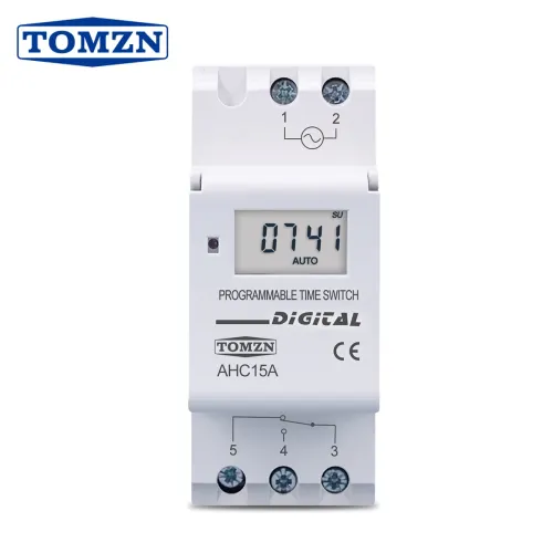 TOMZN Din Rail Weekly 7 Days Programmable Digital TIME SWITCH Relay Timer Control AC220V 230V 12V 24V 48V 16A 5 Terminal 1NO 1NC - TOMZN