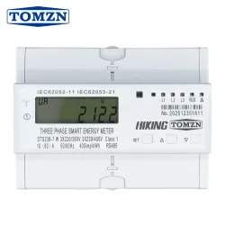TOMZN DTS238-7 W 10(80)A 3*230V/400V 50/60Hz Three phase Din rail kWh Watt hour energy meter LCD RS485 control Modbus-RTU Class1 - TOMZN