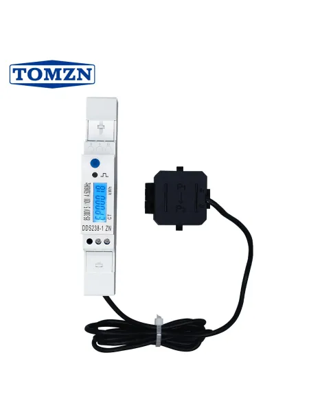 TOMZN Energy Meter CT LCD 85-300V Max 400V 100A 50/60Hz Positive Reverse Active Reactive Energy Voltage Current Hz PF Backlight - TOMZN
