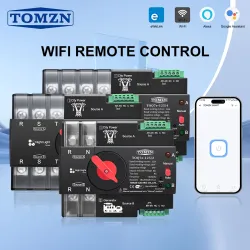 TOMZN eWelink WIFI smart ATS 2P 3P 4P Timer 230V Dual Power Automatic Transfer Switch Uninterrupted Remote Control 63A 100A 125A - TOMZN