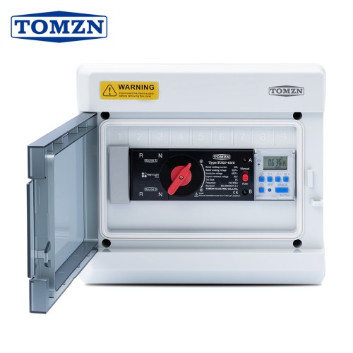 TOMZN HT-9WAY Dual Power Automatic Transfer Switch AHC30A Timer 2P 220V AC 63A 7 DAYS Programmable Digital Timer Switch Relay - TOMZN