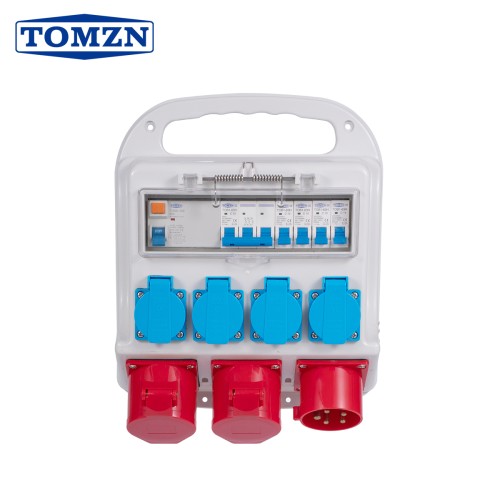 TOMZN Industrial Waterproof Socket Box Maintenance Power Temporary Construction Switch Outdoor Portable Customizable AC400V 32A - TOMZN