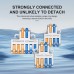 TOMZN Lever Wire Connectors 2IN 6OUT 18PCS 2IN 4OUT 24PCS 28-14AWG Blue + Orange Quick Terminal Block - TOMZN