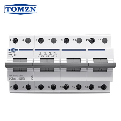 TOMZN MTS Dual Power Changeover Switch TO419G 230V AC 125A High-current DIN Rail Circuit breaker Isolating switch City Power - TOMZN