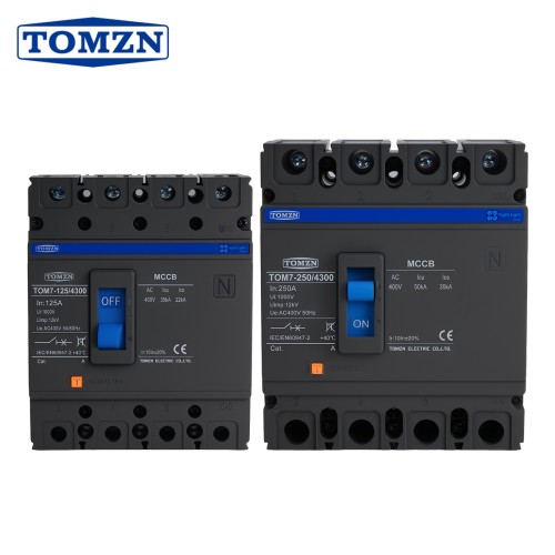 TOMZN Night Light AC400V 50/60Hz 100A 125A 150A 160A 200A 250A MCCB Moulded Case Circuit Breaker Three-phase Four-wire - TOMZN