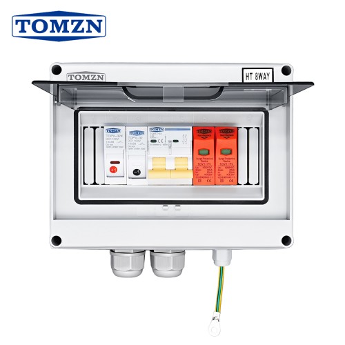 TOMZN Official HT-8WAY PV Photovoltaic Combination Box 1IN 1OUT TOV1-PV 2P 600V 16A 20A 25A 32A 40A 50A 63A SPD FUSE MCB - TOMZN