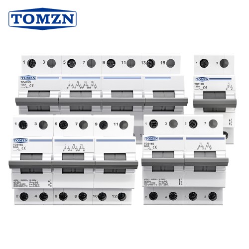 TOMZN Official MTS Dual Power Changeover Switch TO219G 1P 2P 3P 4P 400V AC 125A High-current Circuit Breaker Isolating Switch - TOMZN