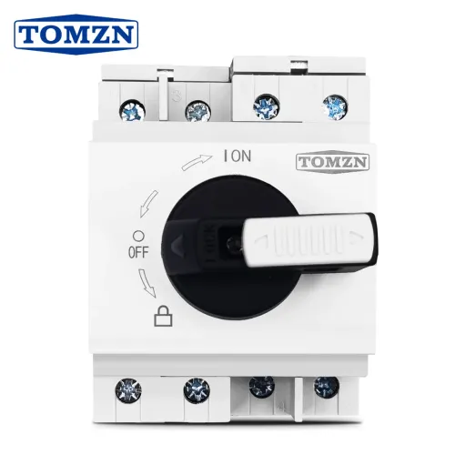 TOMZN PV DC 1200V 32A Din Rail Solar Rotating Handle Isolator Rotary Switch Disconnector For Solar - TOMZN
