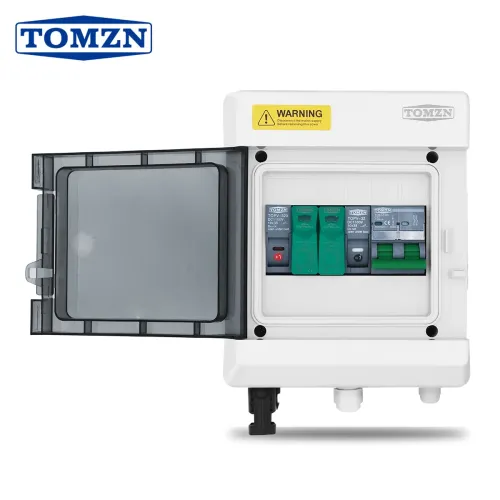 TOMZN Solar photovoltaic PV Combiner Box With Lightning Protection 6way 1 input 1 out DC 600V Fuse MCB SPD Waterproof Box IP65 - TOMZN