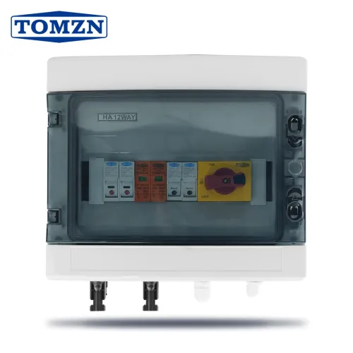 TOMZN Solar photovoltaic PV Combiner Box With Lightning Protector 2 input 1 out DC 1000V Fuse MCB SPD Waterproof Box IP65 12ways - TOMZN