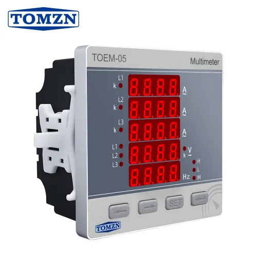 TOMZN Three Phase Volt Current Frequency Multi-function Meter 3P4L AC/DC 85-265V Line-to-Line Voltage Password Max and Min Value - TOMZN