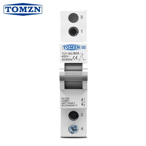 TOMZN TO119G 1P 220V~ AC 80A MTS Dual Power Manual Transfer Isolating Interlock Circuit Breaker Disconnectable changeover switch - TOMZN