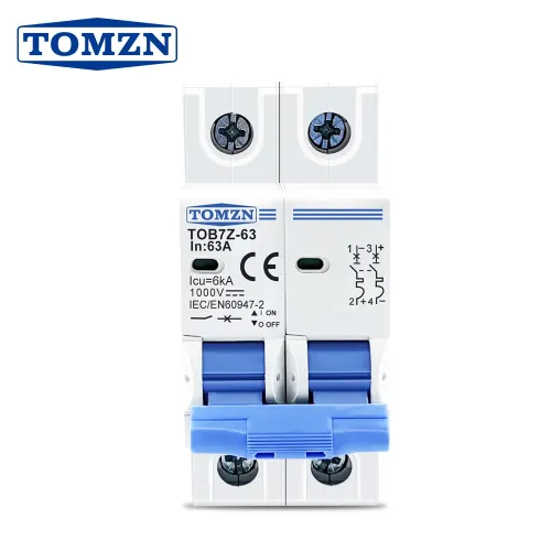 TOMZN TOB7Z-63 2P DC 1000V Solar Mini Circuit Breaker 3A 6A 10A 16A 20A 25A 32A 40A 50A 63A DC MCB for PV System - TOMZN