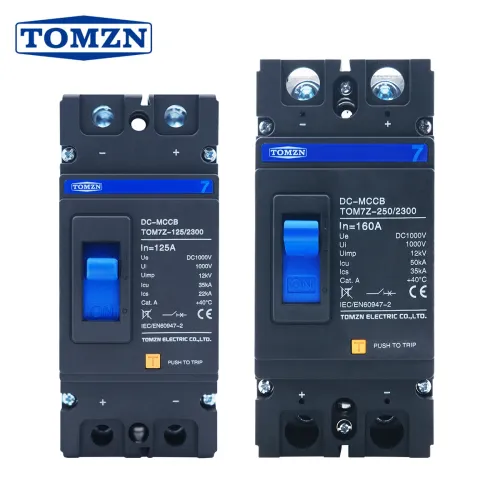 TOMZN TOM7Z 2P DC 1000V DC Solar Molded Case Circuit Breaker MCCB Overload Protection Switch Protector for Solar Photovoltaic PV - TOMZN