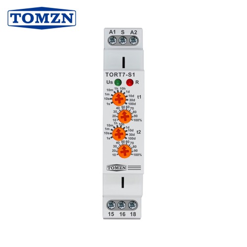 TOMZN TORT7-S1 Timer Relay Asymmetric Cycler Automatic loop delay T1-on time T2-off time AC230V 50/60Hz For Traffic Lights - TOMZN