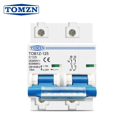 2P DC MCB 600V 125A 100A 80A Circuit breaker FOR PV System C curve Battery Main Switch - TOMZN