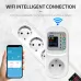 TOMZN TOSVA-16LW France WIFI TUYA voltage current leakage Socket AC 110V 220V Adjustable 1-16A Power with PE metering timer - TOMZN