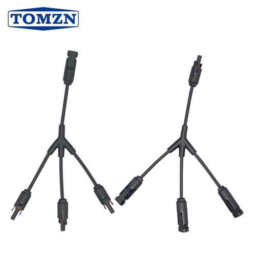 TOMZN Y-Type Photovoltaic Connector 3 to 1 IP67 Copper Wire Lug Extension 1000V 32A For Photovoltaic Combiner Box Solar Panel - TOMZN
