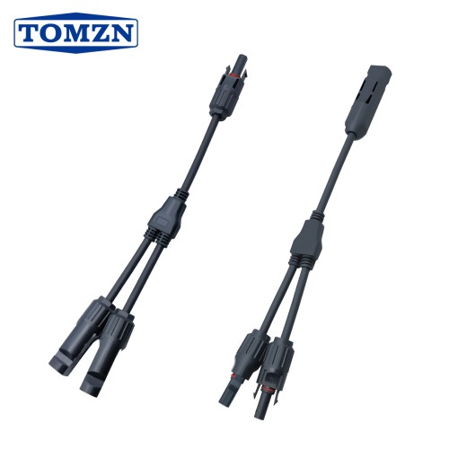 TOMZN Y-type Pv Solar Connector 1in 2out With Wire 1000v 32a Ip67 Dust-proof Water-resistant For Battery Pack Solar Panel - TOMZN