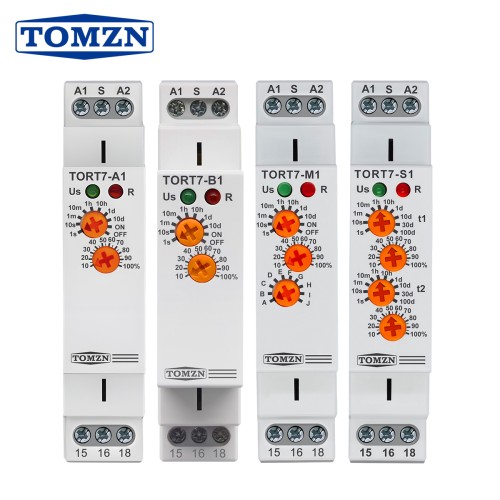 TORT7 Series Delay-ON Delay-OFF 10in1 Asymmetric Cycler Time Relay Multi-function Timer Switch 0.1S-10D Pulse Generator Interval - TOMZN