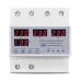 100A 63A 3 phase 3P+N Din rail phase selector adjustable Over and Under Voltage current protection Monitor Relays Protector - TOMZN