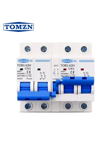 2P+2P MTS TOMZN AC Dual power Manual transfer switch Circuit breaker MCB 50HZ/60HZ - TOMZN