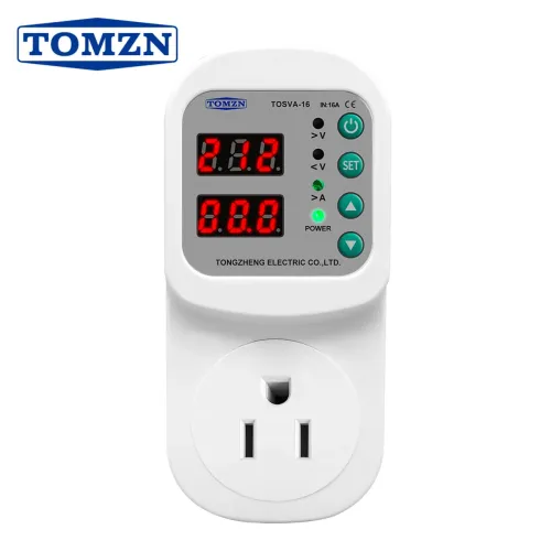 US Plug SocketTOMZN TOSVA-16 Automatic Voltage current Protector Socket AC 110V 220V Adjustable 16A Power Surge Protector - TOMZN