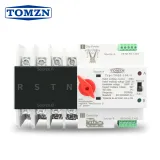 3 Phase Din Rail ATS Dual Power Automatic Transfer Switch Electrical Selector Switches Uninterrupted Power 4P 63A 100A 125A - TOMZN