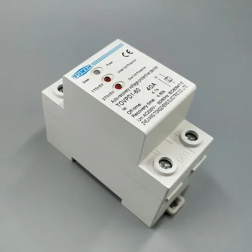 40A 230V Din rail 3 LED automatic reconnect over voltage and under voltage protective device protector protection relay - TOMZN