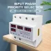 100A TOMZN 3 phase 3P+N Din rail phase selector adjustable Over and Under Voltage current protection Monitor Relays Protector - TOMZN
